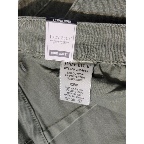 Judy Blue Greenwich High Rise Front Seam Stretch Denim Jeans Women’s 22W Sage - Picture 15 of 16